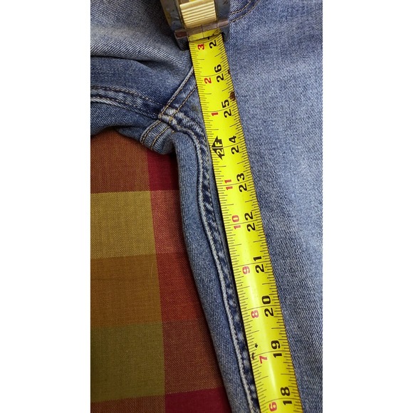 Gap Women Cigarette Skinny Jeans Size 10 Blue Stretch Distressed Denim Buttonfly - Picture 11 of 12